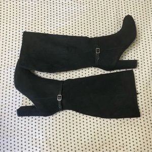 LC Lauren Conrad Tall Black Heel Boots NWOT